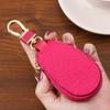 Key Ring PU Car Key Storage Bag Zipper Closure Key Holder Solid Color Compact Coin Purse  Car