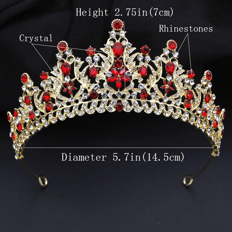 Luxury Flower Crystal Tiaras and Crowns for Bride Women Elegant Bridal Wedding Crown Hair Jewelry Party Prom Accessories