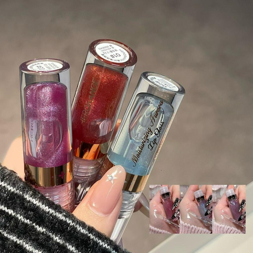 Graceful Sheer Lip Gloss Moisturizing Hydrating Non-sticky Fine Diamond Shimmer Lip Glaze Overlay Brightening Daily Lip Makeup