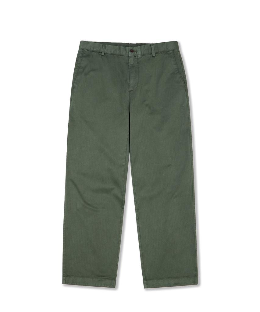 Laijeuaenbillou Окрашенные garment-dyed 302St Hbt Хлопковые брюки Оливковый