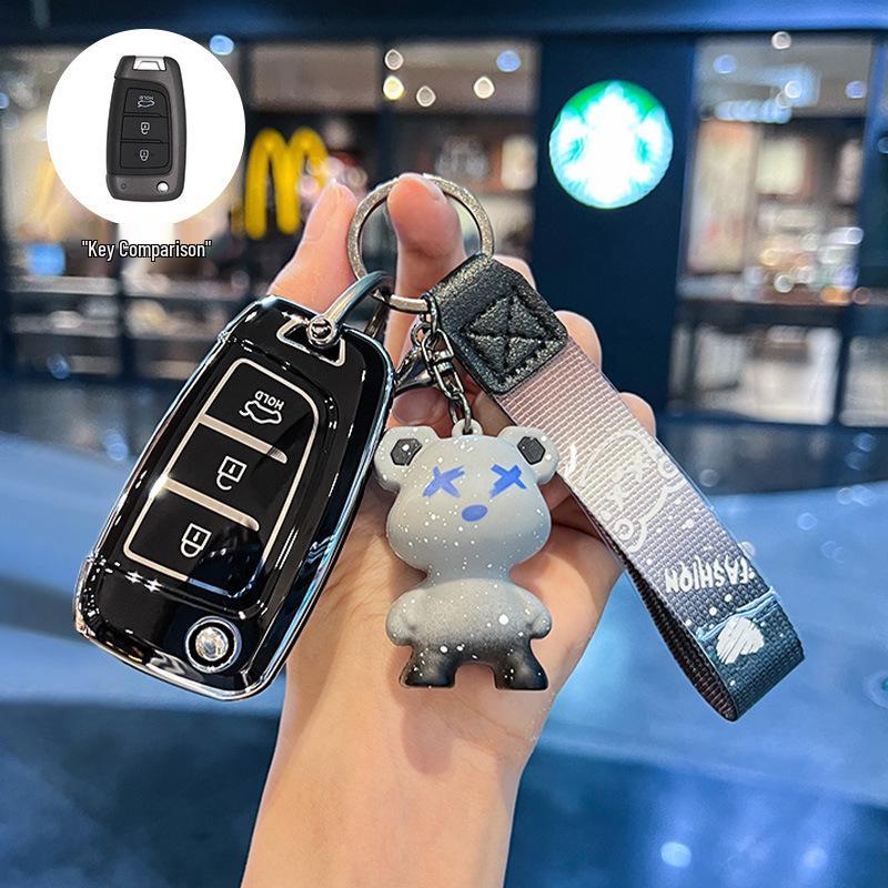 Совместим с 20 моделями: Чехол для ключа для Beijing Hyundai New Elantra, Verna, ix25, Mistra, ix35 - Защитная оболочка-пряжка