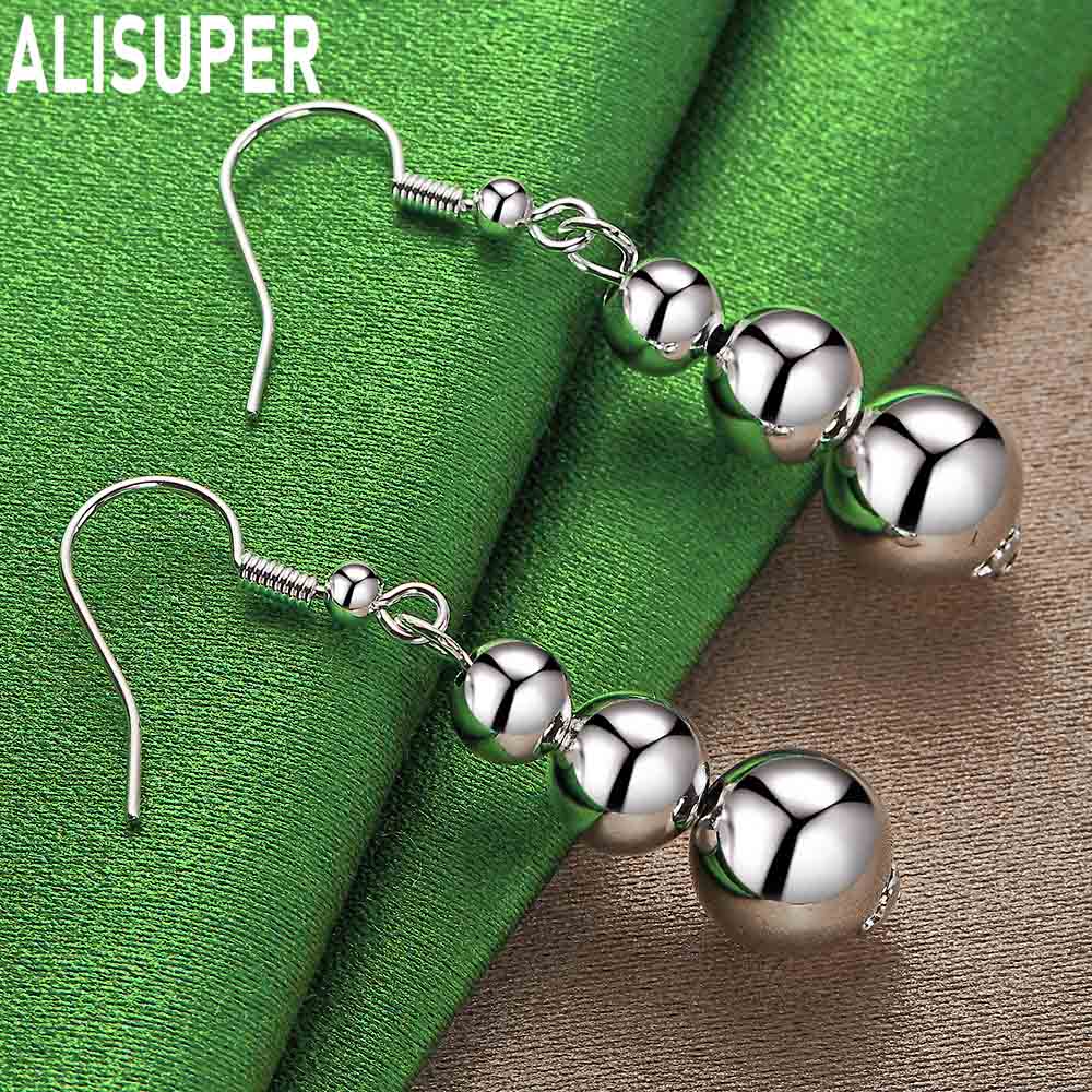 925 стерлингового серебра 6 8 10 мм полые бусины кулон пирсинг модные свадебные украшения