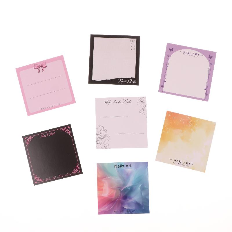 20 листов Накладные ногти на клеевой основе Нижняя карточка-бабочка Картонный реквизит для фото Ручной работы Искусственные ногти Арт-типсы Дисплей Шоу-карточка Инструменты для маникюра