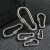 Spring Buckle Outdoor Climbing Gear 304 Stainless Steel Travel Kit Carabiner Safety Hook Lock Ring