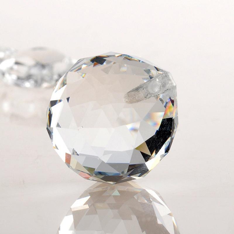 1 Pc Clear Chandelier Crystal Ball Lamp Prisms Parts Suncatcher Pendants 30mm