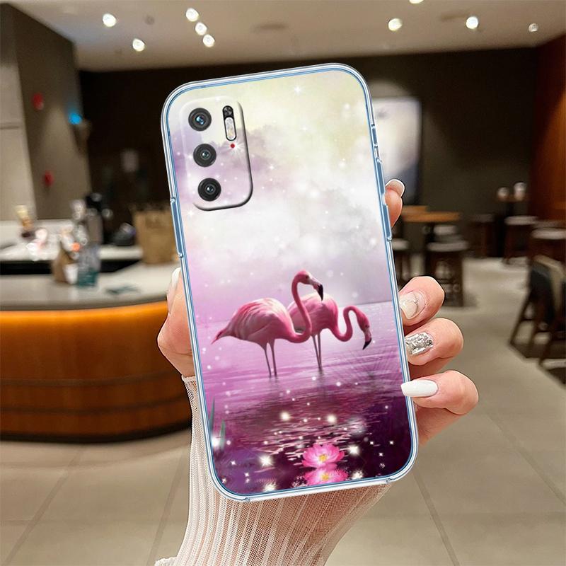 UP29 Flamingos Pink bird flower Transparent Phone Case for Motorola Moto G7 G8 G9 G84 G85 G73 G24 G15 Z2 Play Power Plus