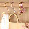 5pcs Aluminum Alloy S-Shape Hook,Closet Multifunctional S Hanger Hooks for Scarf Bags,Gold Hanging Hooks Home and Organization