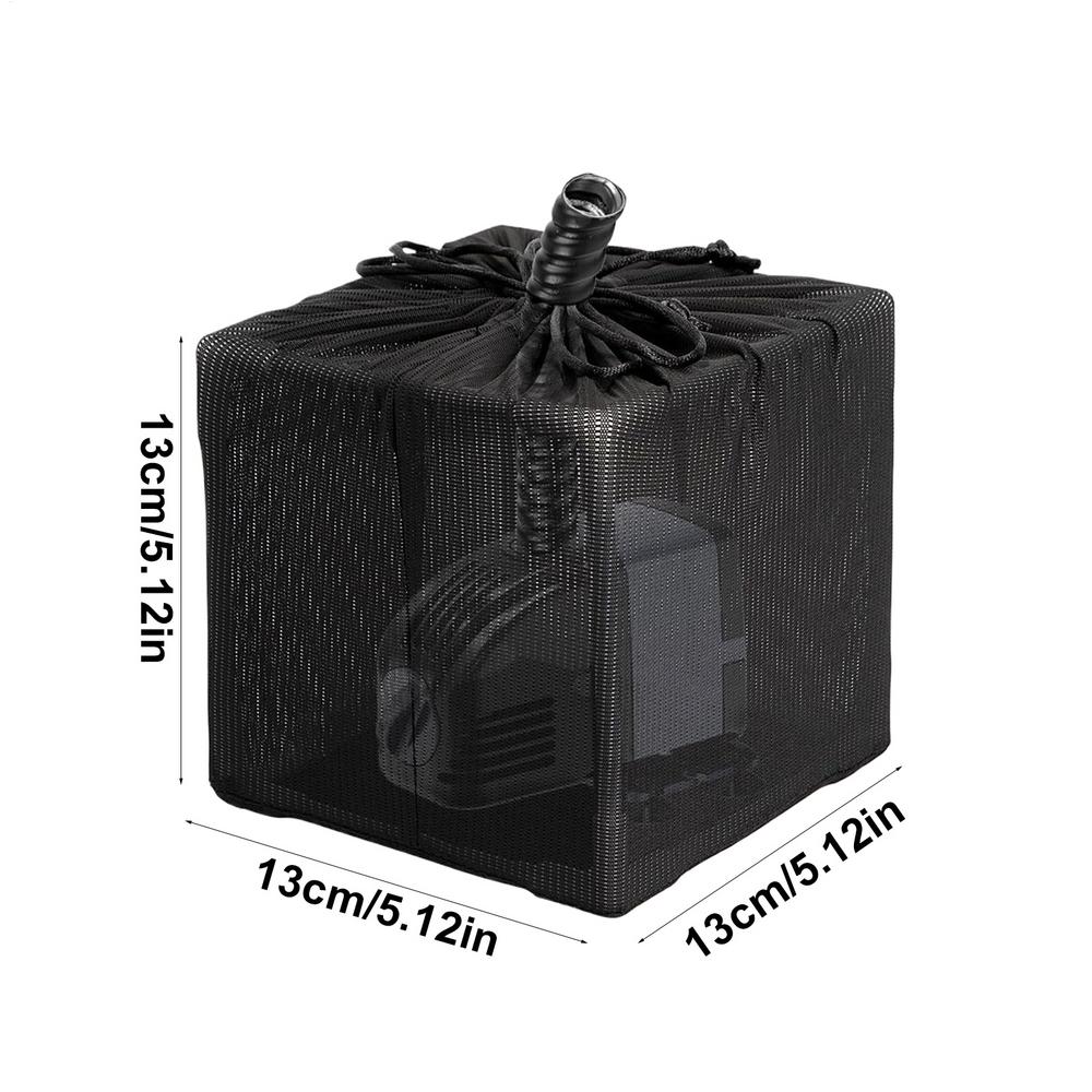 Сумка для прудового насоса Сетчатый фильтр Мешок Защита от засорения с кулиской Экран из мелкой сетки для сада Аквариума Фонтана Открытого двора