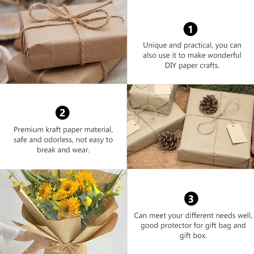 38cm Width Kraft Paper DIY Gift Wrapping Moving Supplies Craft Packing Roll,Length: 10m
