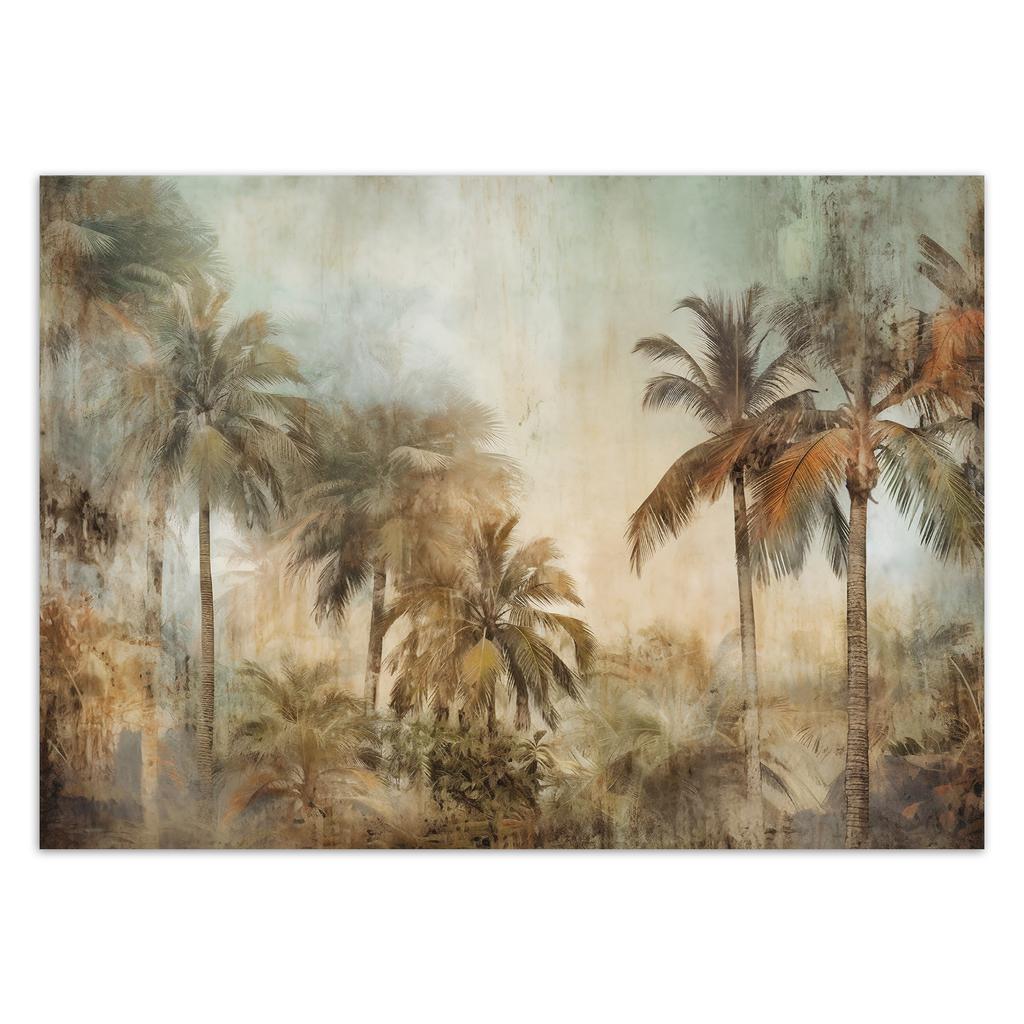 Wallpaper Tropical jungle in sepia