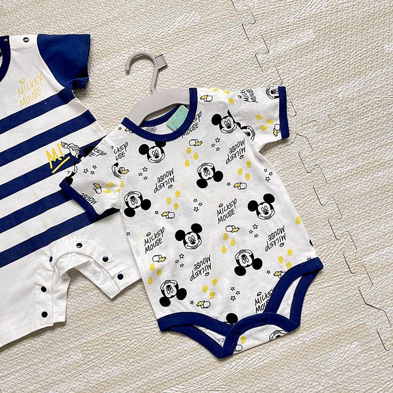 Japanese D-Brand Qiqi Baby Summer Short-Sleeve Romper Onesie Cotton 70-80