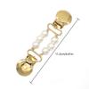 1PC Metal Corsage Brooch Pearl Chain Sweater Cardigan Clip Shawl Buckle Anti-Slip