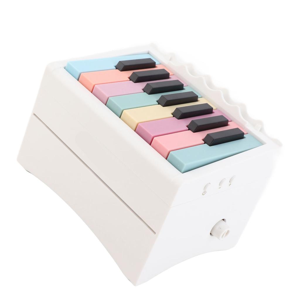 Piano Calendar USB Rechargeable Playable Piano 52 Weekly Calendar Cards with Sheet Music White