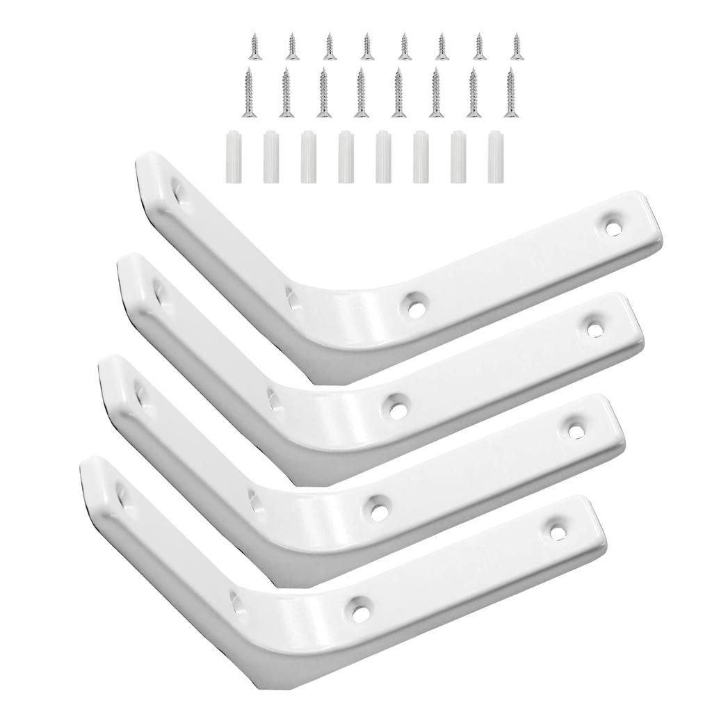 4 шт. сверхпрочный настенный кронштейн в форме буквы L 4x4 дюйма, плавающий кронштейн для полки, угловой кронштейн для самостоятельной установки с винтом