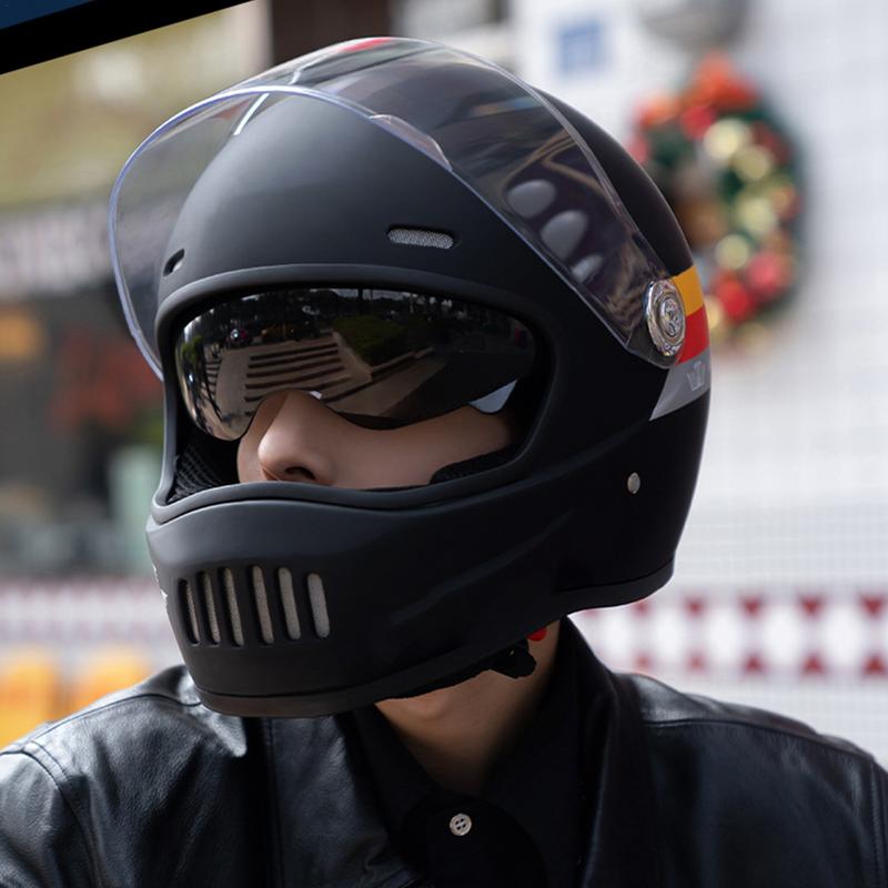 Полнолицевые мотоциклетные шлемы с защитными очками, двойные линзы для очков, мотоциклетные шлемы, солнцезащитный козырек для экипировки для верховой езды