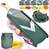 Adjustable Mandoline Food Slicer for Kitchen,Ultra Sharp V-blade Vegetable Slicer with Container