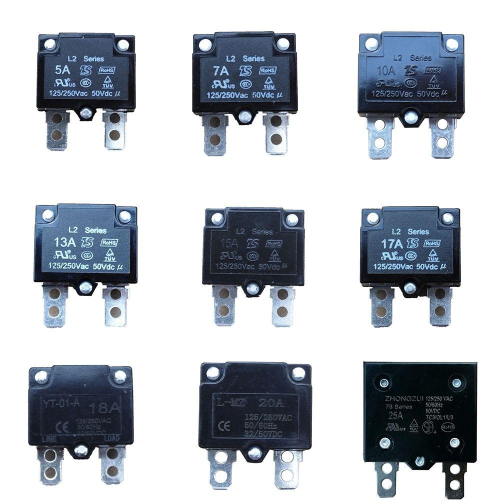 Children's RC Toys 7A 10A 15A Reset The Relay Current Overload Protector Therma Switch Relay Fuse