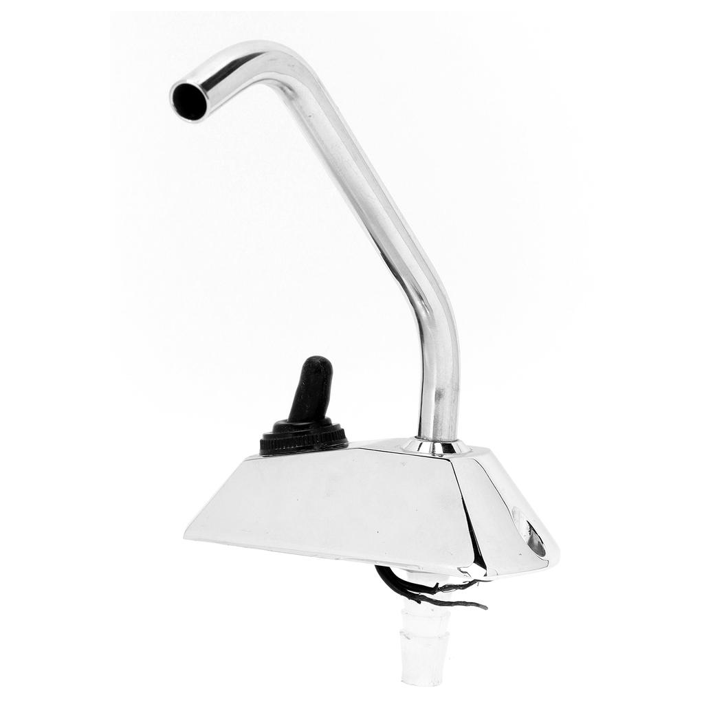 12V Electric Water Pump Faucet Tap Switch for 10mm 0.4in ID Hose Replacement for Caravan Motorhome RV