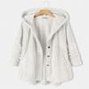 Women Winter Autumn Warm Hooded Coats Single-breasted Loose Casual Plush Long-sleeved Coat Plus Size Hoodie