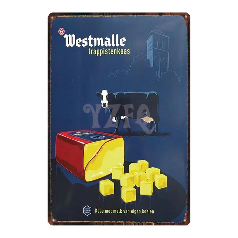 Орваль Шимэ Вестмалле Шуфф Металлическая жестяная вывеска Винтажная тарелка Для Бара Клуба Стены Паба Ресторана Декор Дома Железный Постер DU-3599A