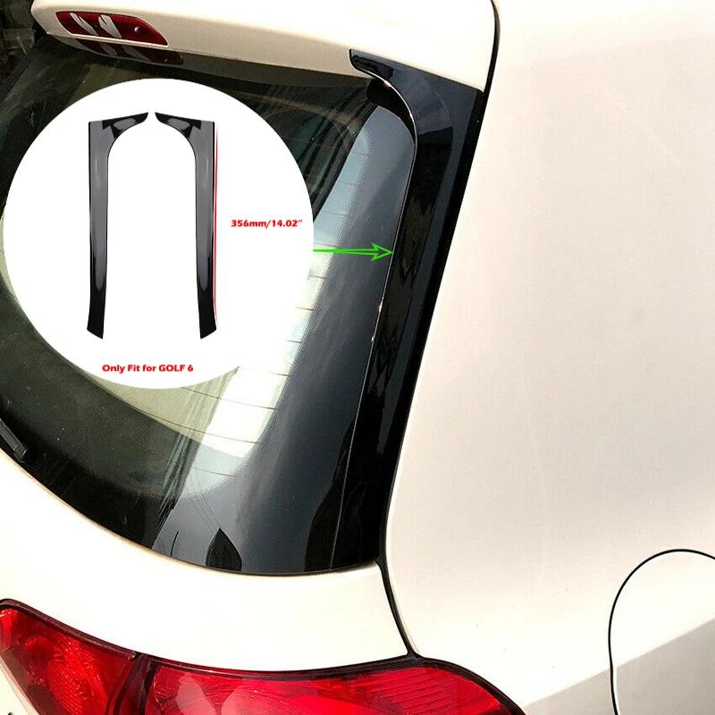 1 пара глянцевых черных боковых спойлеров-накладок на заднее стекло Замена для VW Golf 6 MK6 2008 2009 2010 2011 2012