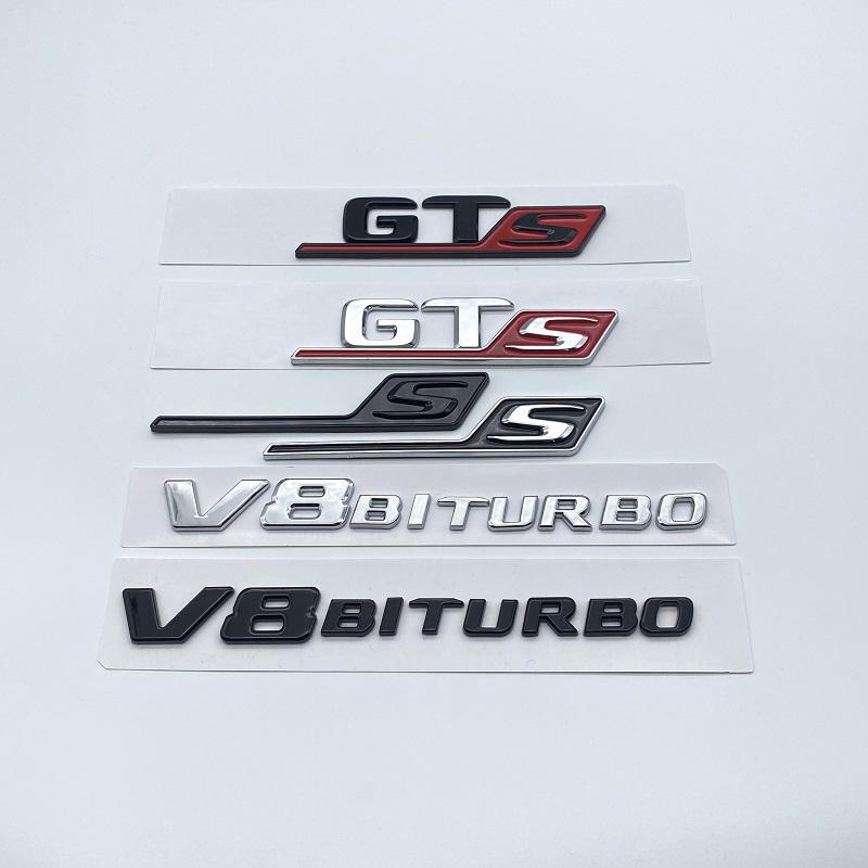 LWC1 3D ABS Rear Trunk Decal Emblem Badge Sticker For Mercedes AMG GT R S C GTR GTS GTC V8biturbo C190 Car Accessories