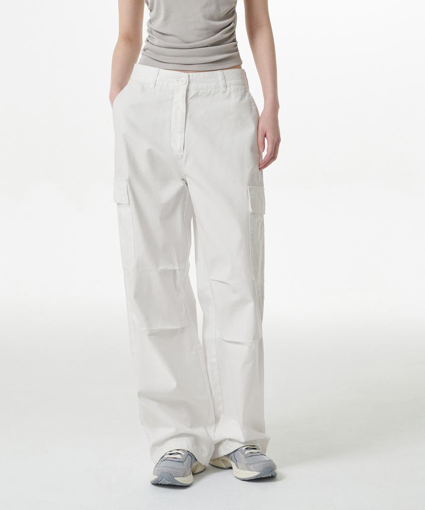 MUSINSA STANDARD WOMAN Women'S Wide Cargo Pants [White]