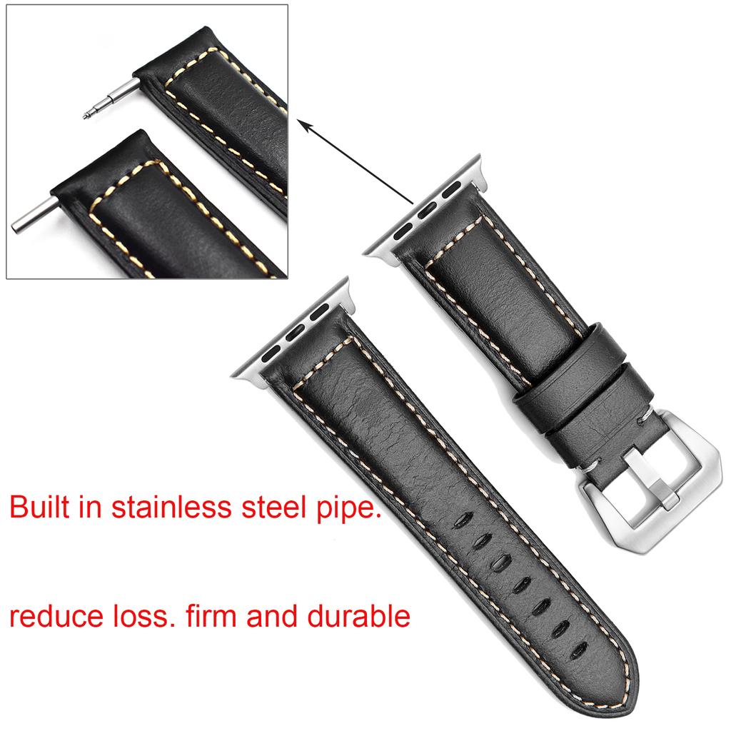 Vintage Watchbands 44mm 40mm 42mm 44mm Handmade Watch Strap Coffee Blue Red Green Replacement Watchwrist Belt Bracelet Accessory