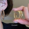 Серебряные круглые серьги-кольца геометрической формы с покрытием из 18-каратного золота: Минималистичные Серьги Высокого Качества для Женщин