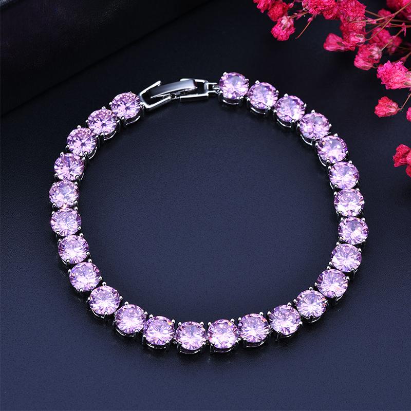 WWJ модный бренд разноцветные натуральные круглые мистические женские браслеты с кубическим цирконием браслеты для тенниса