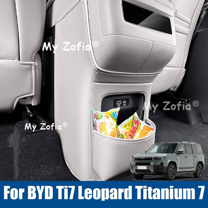 Для BYD Ti7 Leopard Titanium 7 2025 2026 Задняя спинка сиденья Вентиляционное отверстие Защитная накладка от пинков Аксессуары для улучшения защиты салона автомобиля