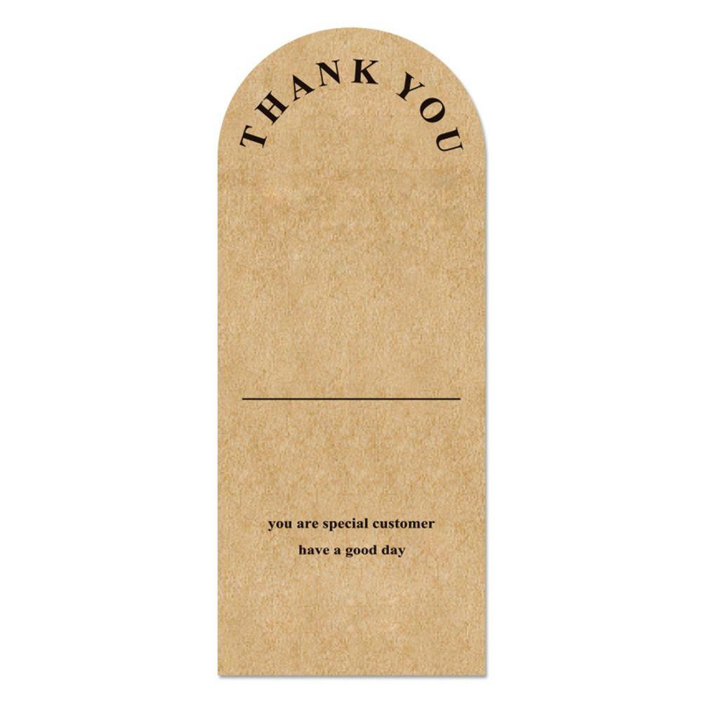 50PCS Brown Thank You Stickers Kraft Paper Sealing Labels Creative Thanks Decals  For Small Business