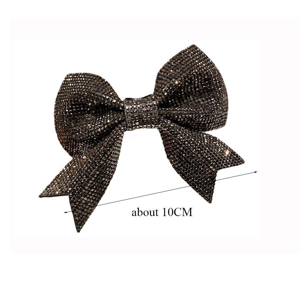 Заколки-банты с большим бантом, заколки для волос с бриллиантами для девочек, модные головные уборы для женщин