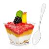 50Pcs Disposable Plastic Mousse Cup Ladder Shaped Cup Pudding Dessert Cake Cup Appetizer Jelly Yogurt Mousse Baking