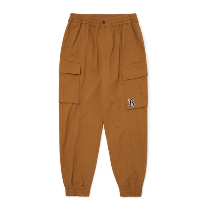 MLB Boston Red Sox FW22 Бостон Маленький Логотип Рабочие Брюки с Множеством Карманов Мужские Брюки Коричневый 3LWPB0324-43BGD