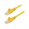 STARTECH Сетевой кабель Cat5e UTP без зацепов 3 м - Шнур Ethernet RJ45 с защитой от перегиба - М/М - Желтый