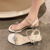 2024 New Fashion Hot Selling Summer Women's Fashion Sandals Bow Decorated Rhinestone Women's Sandals Zapatos De Mujer
