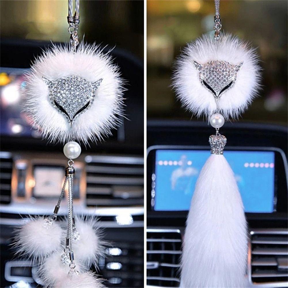 Ornament Car Pendant Crystal Rearview Mirror Pendant Fashion Car Hanging Ornament  Women Girls