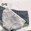 Women Underpants Lace Bow Decor Mid Waist Great Breathability Daily Wear Sleep Briefs High Elasticity Female Underpants