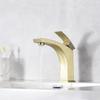 Современный смеситель для раковины, матовый золотой смеситель для ванной комнаты, смеситель для раковины, устанавливаемый на бортике, смесители для горячей и холодной воды из нержавеющей стали