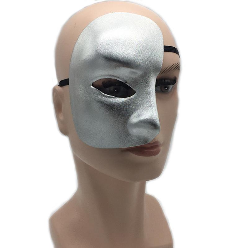 The Phantom Cosplay Half Face Mask Plastic Horror Mask Party Supplies Cosplay Props Festival Accessories