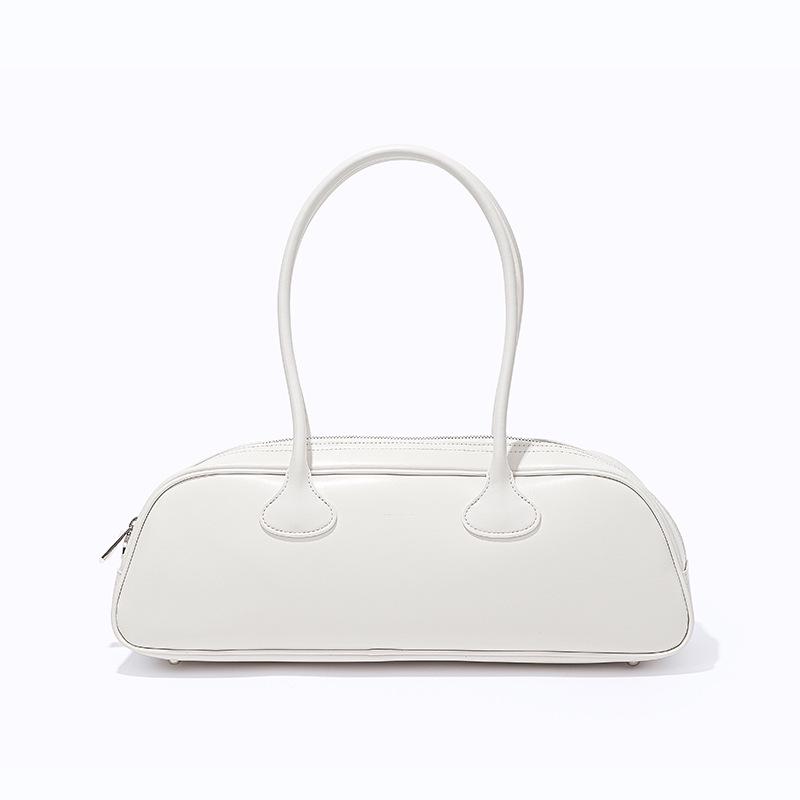 Корейская ретро-сумка для боулинга: Универсальная сумка через плечо из коровьей кожи с большой вместимостью