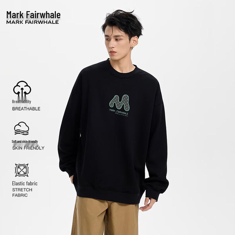 Mark Fairwhale Men's Relaxed Fit Round Neck Pullover Sweatshirt