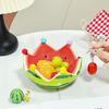 Керамическая фруктовая тарелка в форме арбуза, миска для десерта/салата большой вместимости, с вилками, вилка для фруктов, блюдо, шпажки для еды