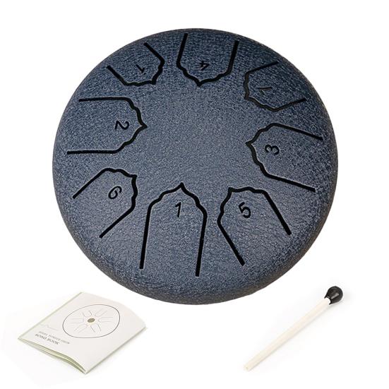 Rain Drum for Outside Garden 4 Inches 8 Notes Steel Tongue Drum Meditation Rain Chime Musical Instruments Mini Handpan Drums