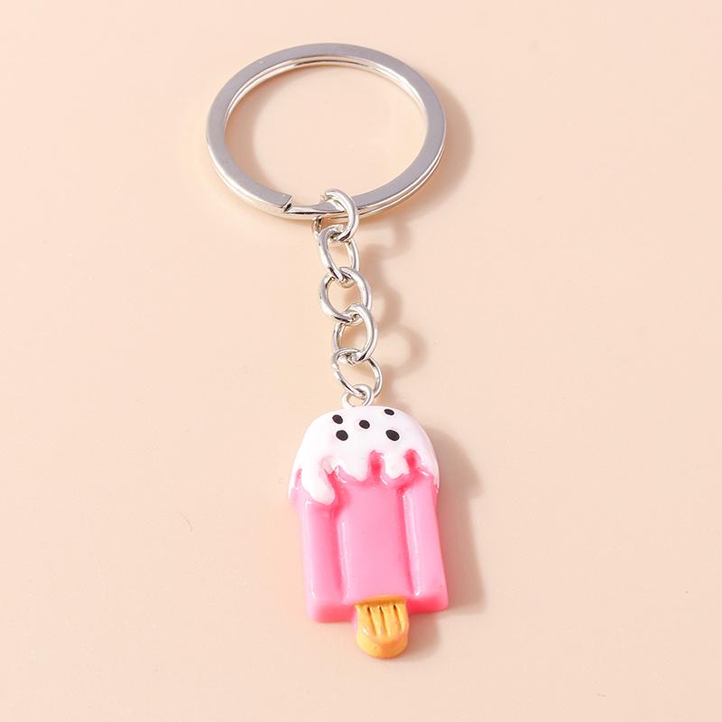 Cute Resin Simulation Food Keychain Cookies Chocolate Key Ring for Car Key Holder Handbag Pendant DIY Jewelry Gifts