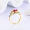 Luxury Natural Pear 6*8mm Filled Ruby Rings 925 Sterling Silver Exquisite Fine Jewelry for Women's Engagement and Wedding Gifts