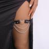 Sexy Leg Chain Leather Elastic Leg For Women Girls Heart Thigh Garter Belt Body Jewelry