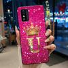 Shockproof  Phone Case For ZTE Blade L9 Silicone Black Soft Pretty A To Z Letter Glitter Crown Pattern Protective Back Case