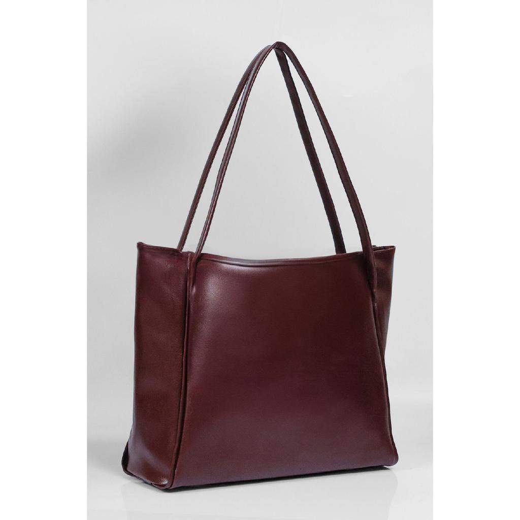 Women's Black Zipper Shopper Bag